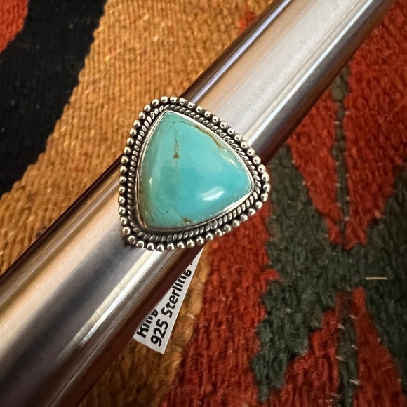 ❤️ Arizona Turquoise 925 Ring Highly Desired Unisex Sz 9.25 - Native Influence - Picture 1 of 10